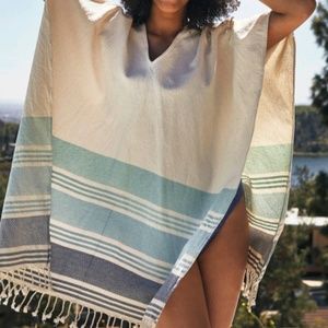 Tribe Alive Caftan Coverup Nautical NWT